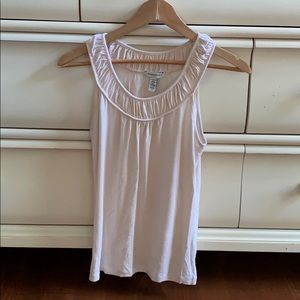 Cream stretch tank top